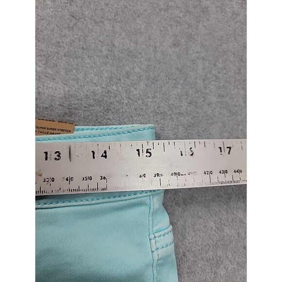 American Eagle Jeggings Womens 12 30x24 Crop Robin Egg Blue Mid High Stretch NEW - Picture 8 of 16